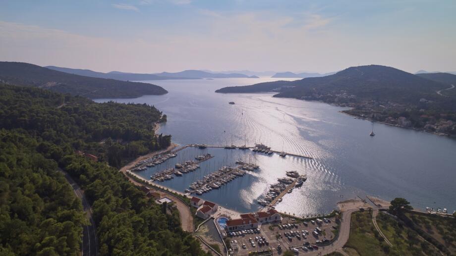 Slano Dubrovnik charter base aerial view