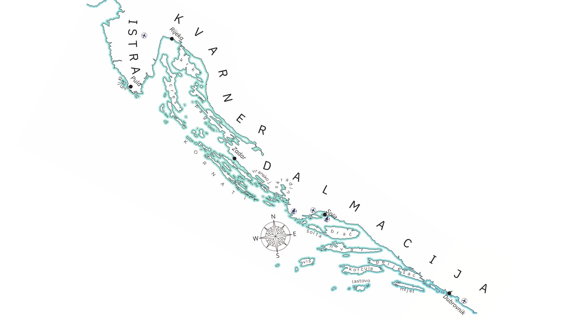 map of croatia