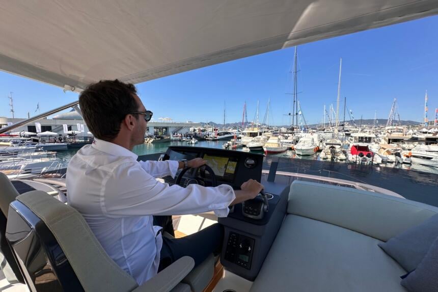 excellent view from Nimbus 496 Flybridge