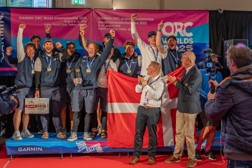 winning team XR 41 Formula X celebrating at ORC World Championship in Talinn Estonia