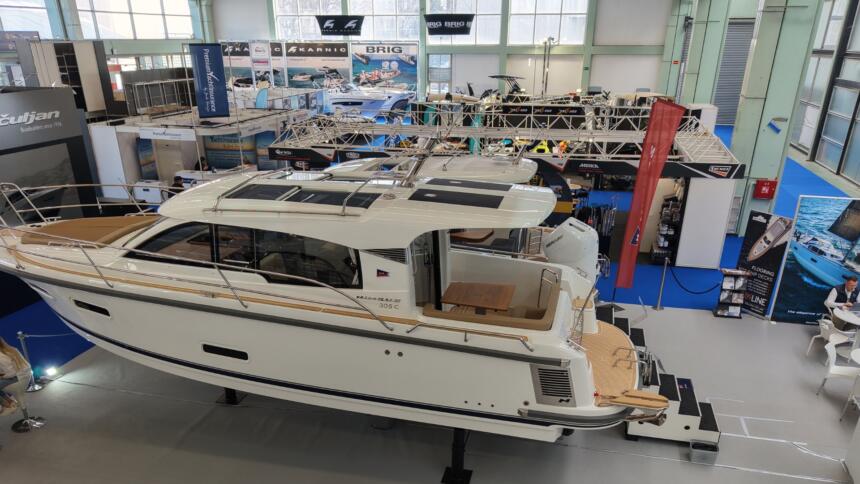 Nimbus 305 coupe on display at Zagreb Boat Show 2026