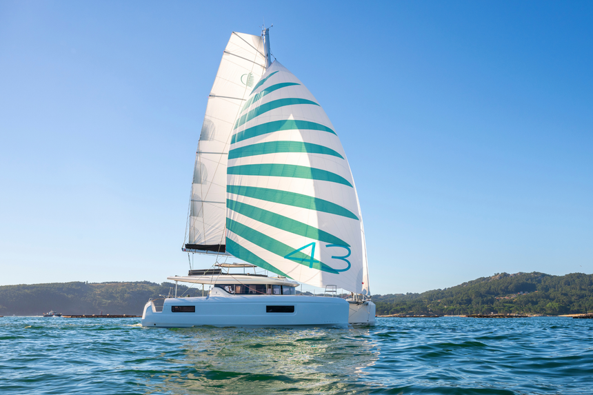Lagoon 43 sailing catamaran, one of the Lagoon models presented by Nava at Biograd Boat Show 2026